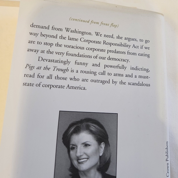 Pigs at the Trough Arianna Huffington Crown Publishers 2003 Bestseller Political - Picture 3 of 7